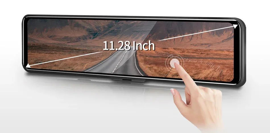 מראת רכב חכמה 4K עם מצלמה קדמית ואחורית