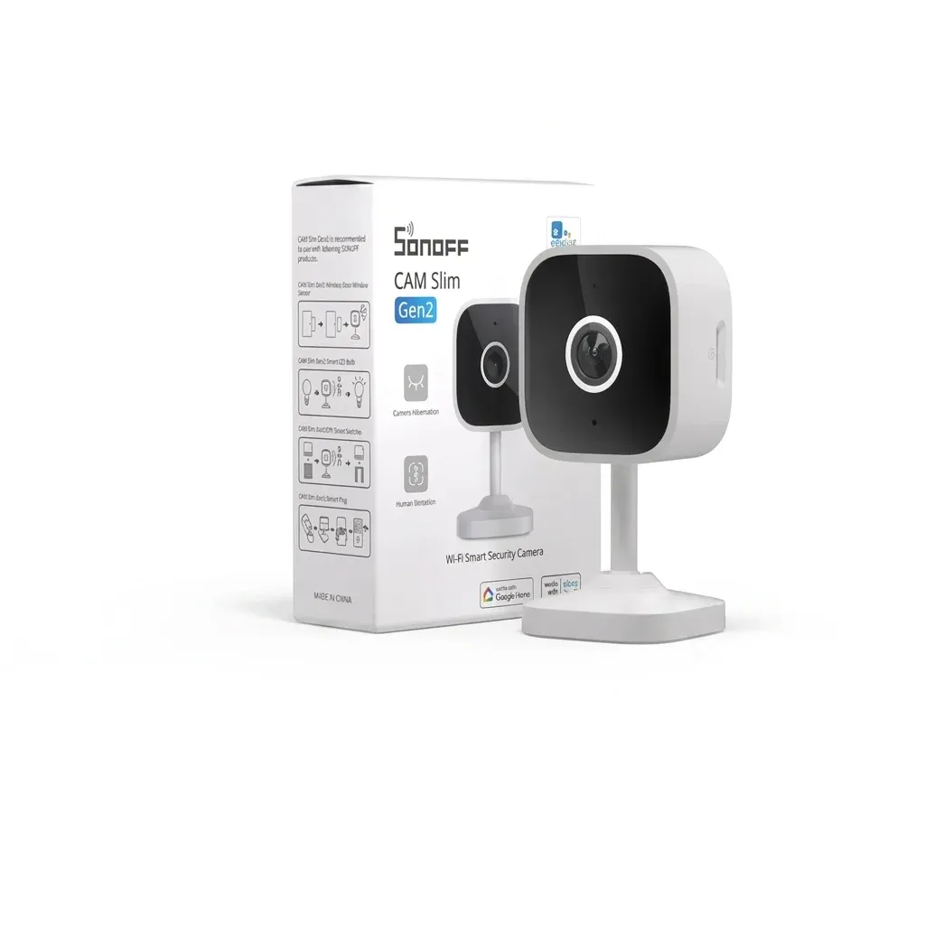 מצלמת אבטחה חכמה SONOFF Cam Slim Gen2 1080P עם זיהוי תנועה ושמע דו־כיווני