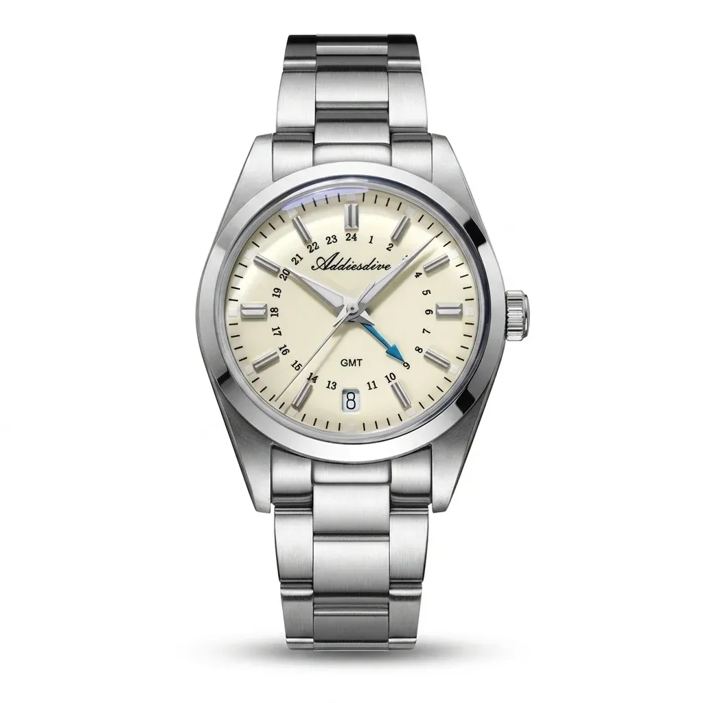 שעון ADDIESDIVE GMT כסוף 36 מ״מ