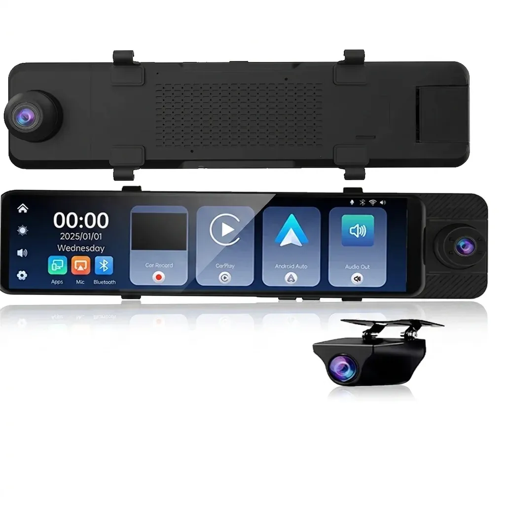מראת דרך 3 מצלמות 4K עם GPS