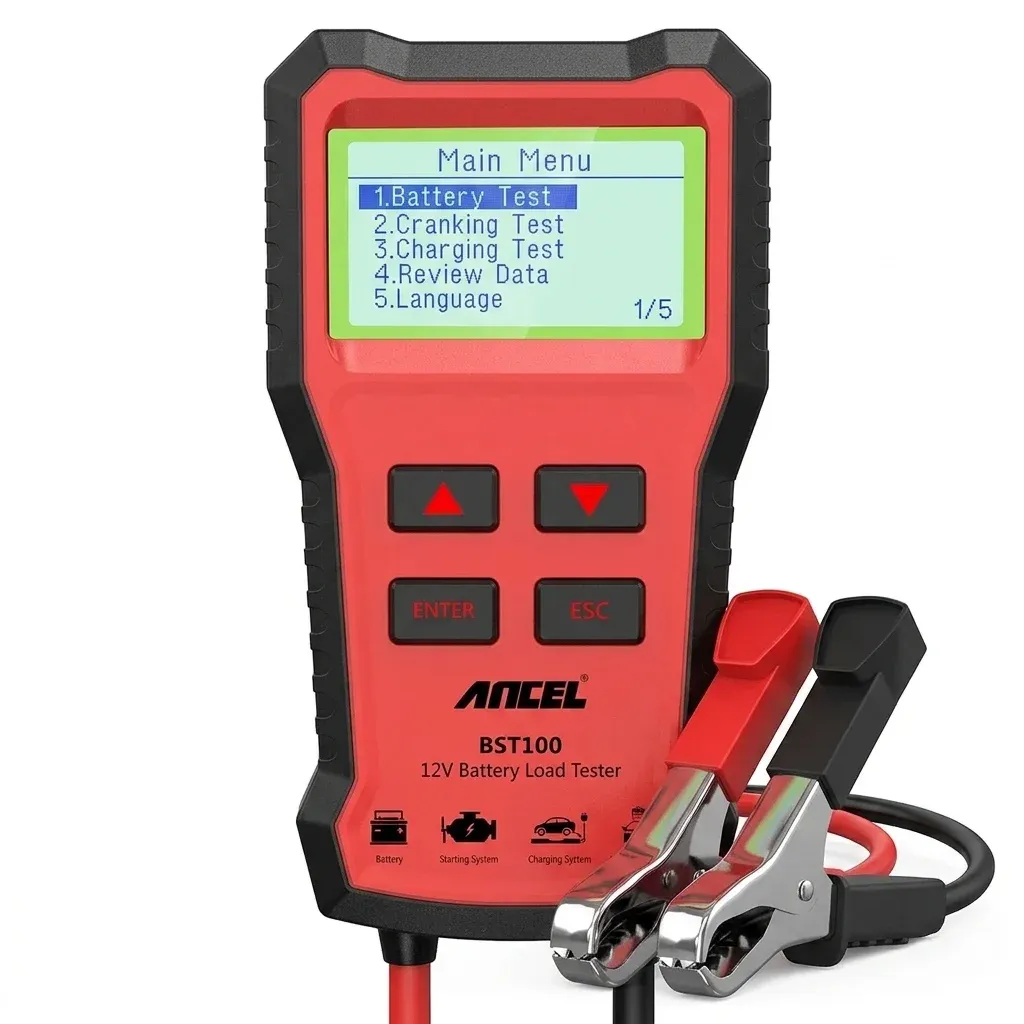 בודק מצבר לרכב ANCEL BST100 12V לאבחון טעינה והתנעה