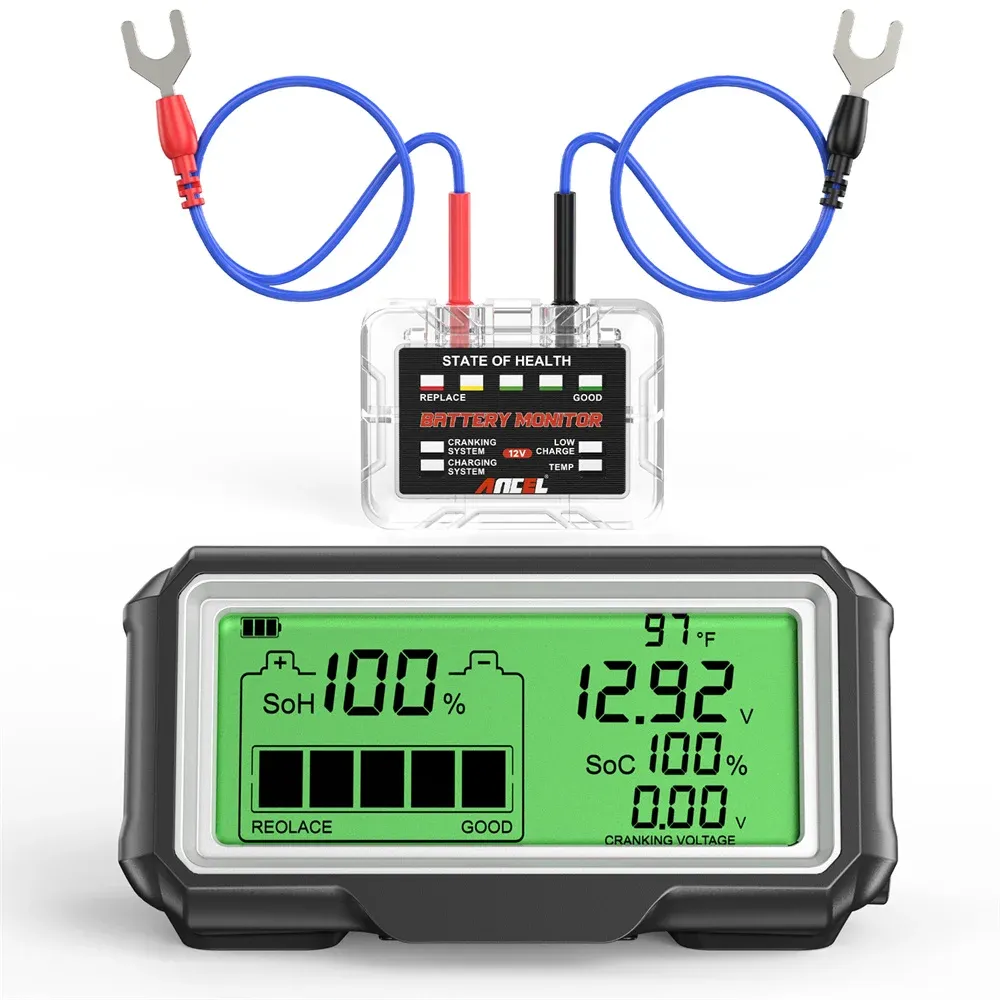 בודק מצבר חכם ANCEL BM200 PRO ל־12V עם תצוגת LED