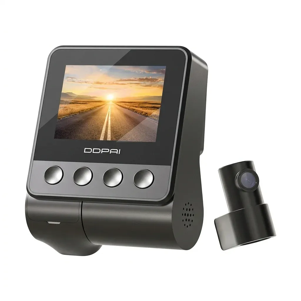 מצלמת דרך DDPAI Z40 דו־ערוצית עם GPS ו‑Wi‑Fi