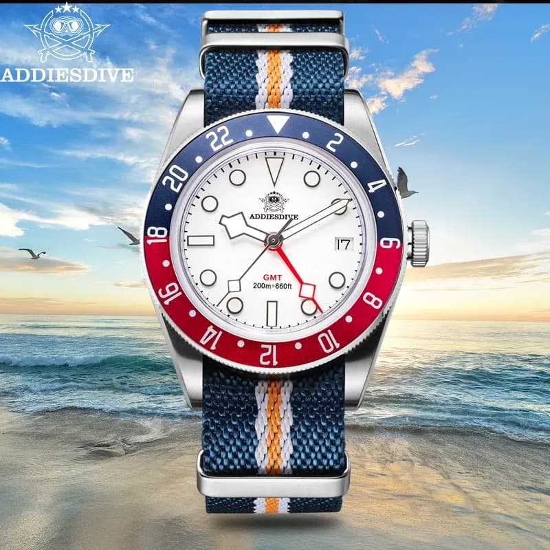 שעון ADDIESDIVE GMT ספורטיבי 20 בר עם רונדָה 515-24H