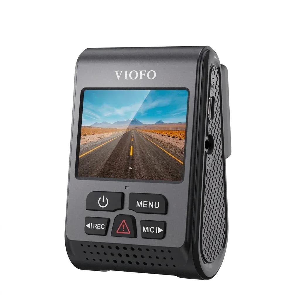 מצלמת דרך Viofo A119 V3 2K עם מצב חניה ו‑GPS אופציונלי
