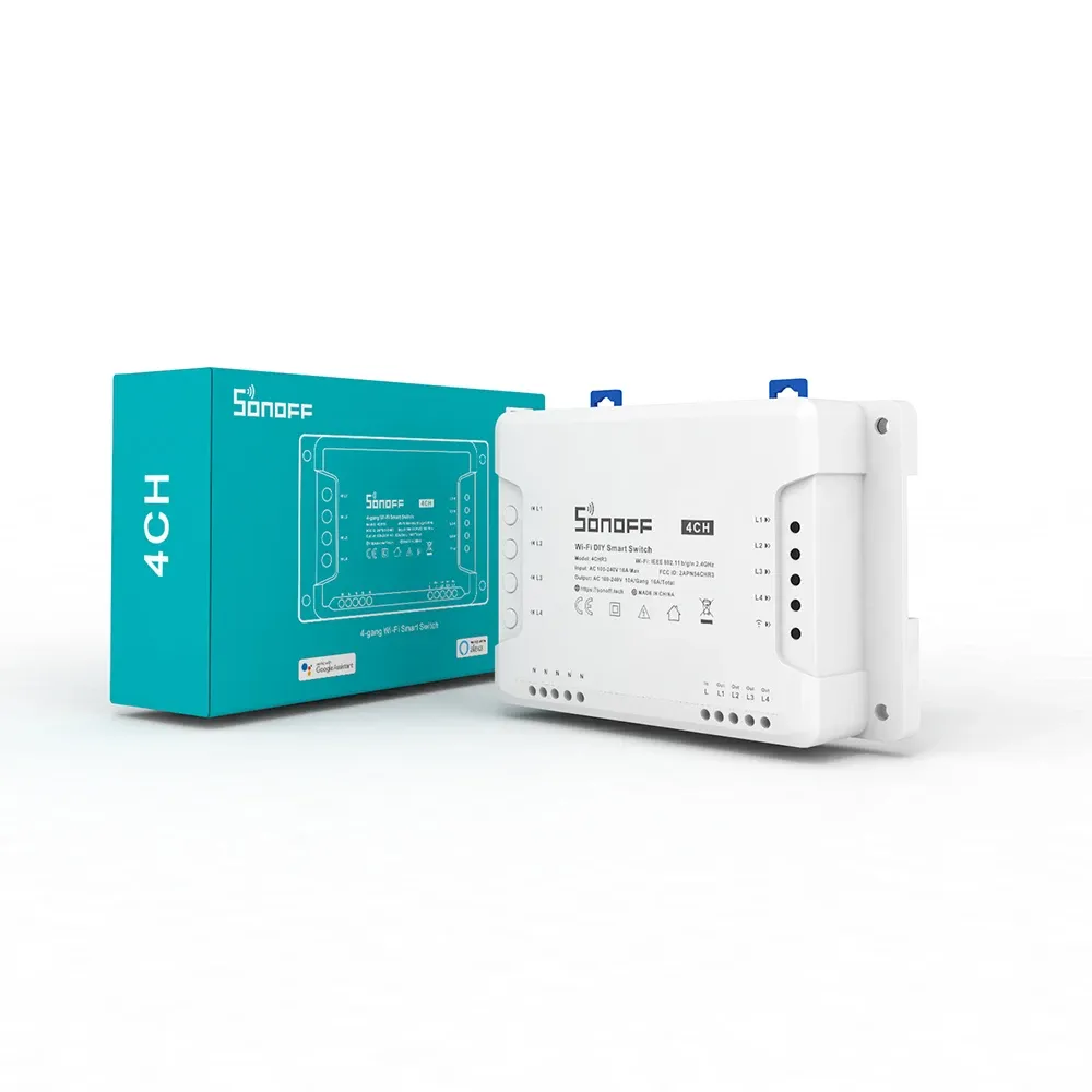 מודול ממסר חכם Sonoff 4 ערוצים עם Wi‑Fi לבית מקושר