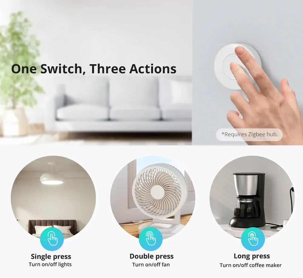 כפתור סצנות חכם Zigbee של SONOFF לשליטה מהירה בבית