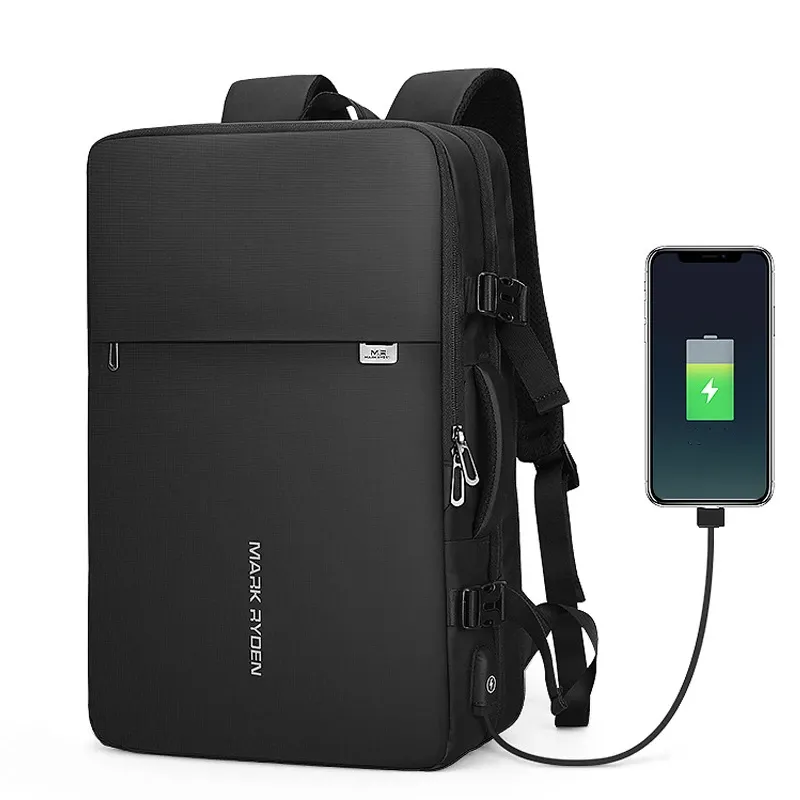 תיק גב עסקים מרובד למחשב נייד 17 אינץ׳ עם טעינת USB והגנת גניבה
