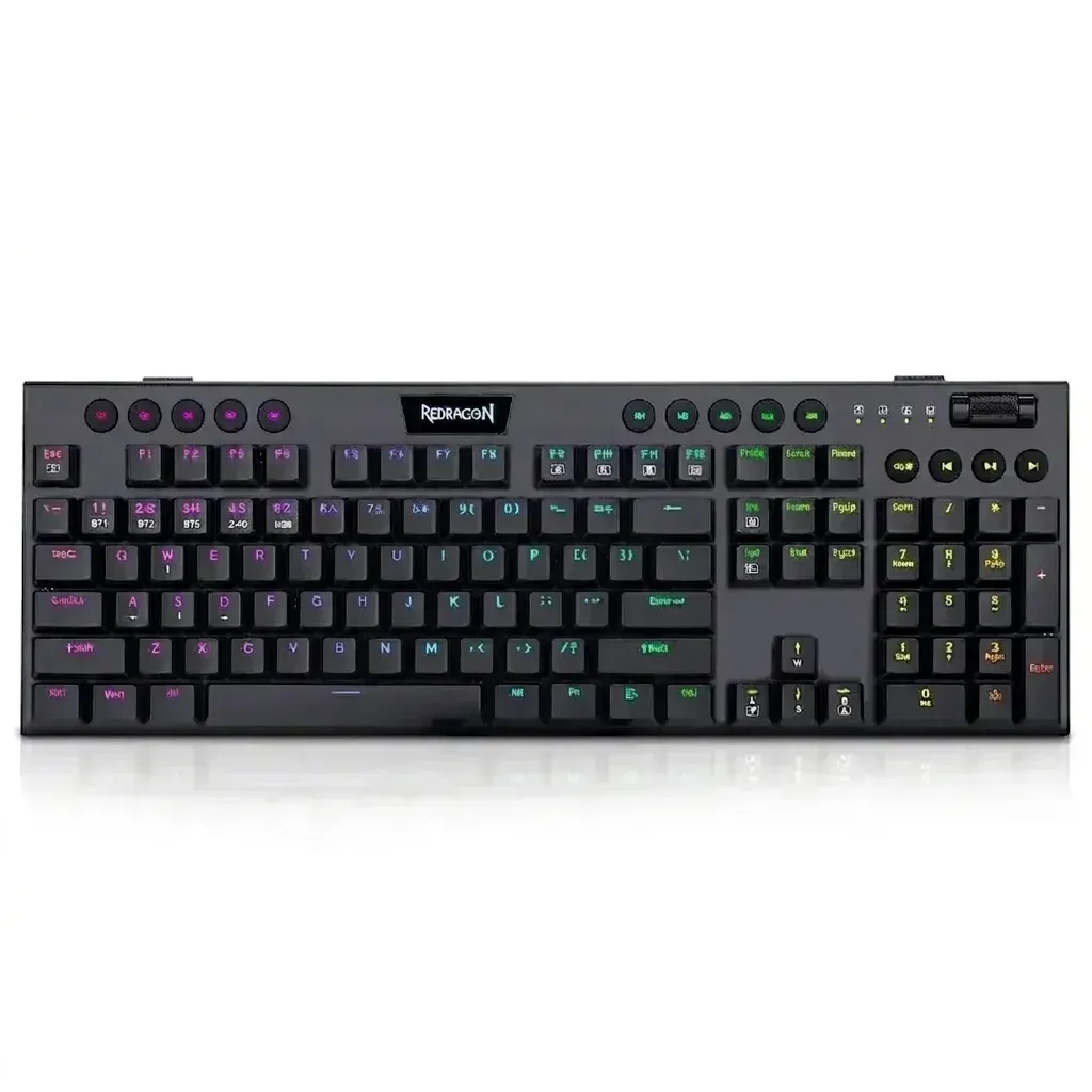 מקלדת REDRAGON Horus K618 שחורה עם RGB