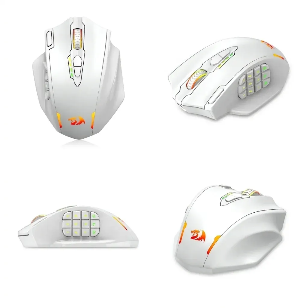 עכבר גיימינג Redragon M913 לבן מקצועי