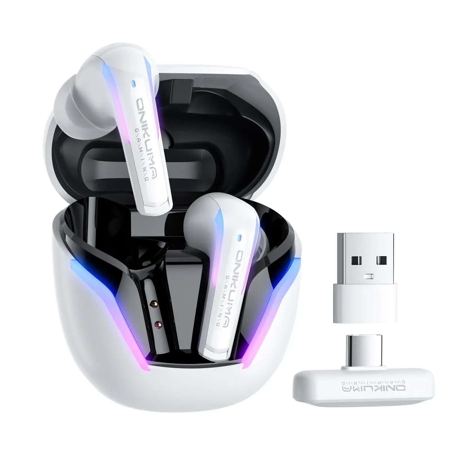 אוזניות גיימינג אלחוטיות ONIKUMA T27 עם ENC ותאורת RGB