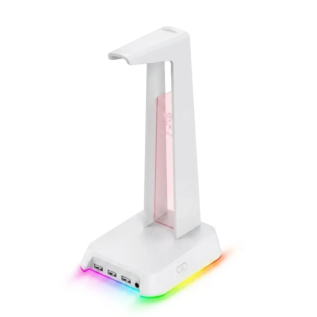 מעמד אוזניות ONIKUMA לבן עם RGB