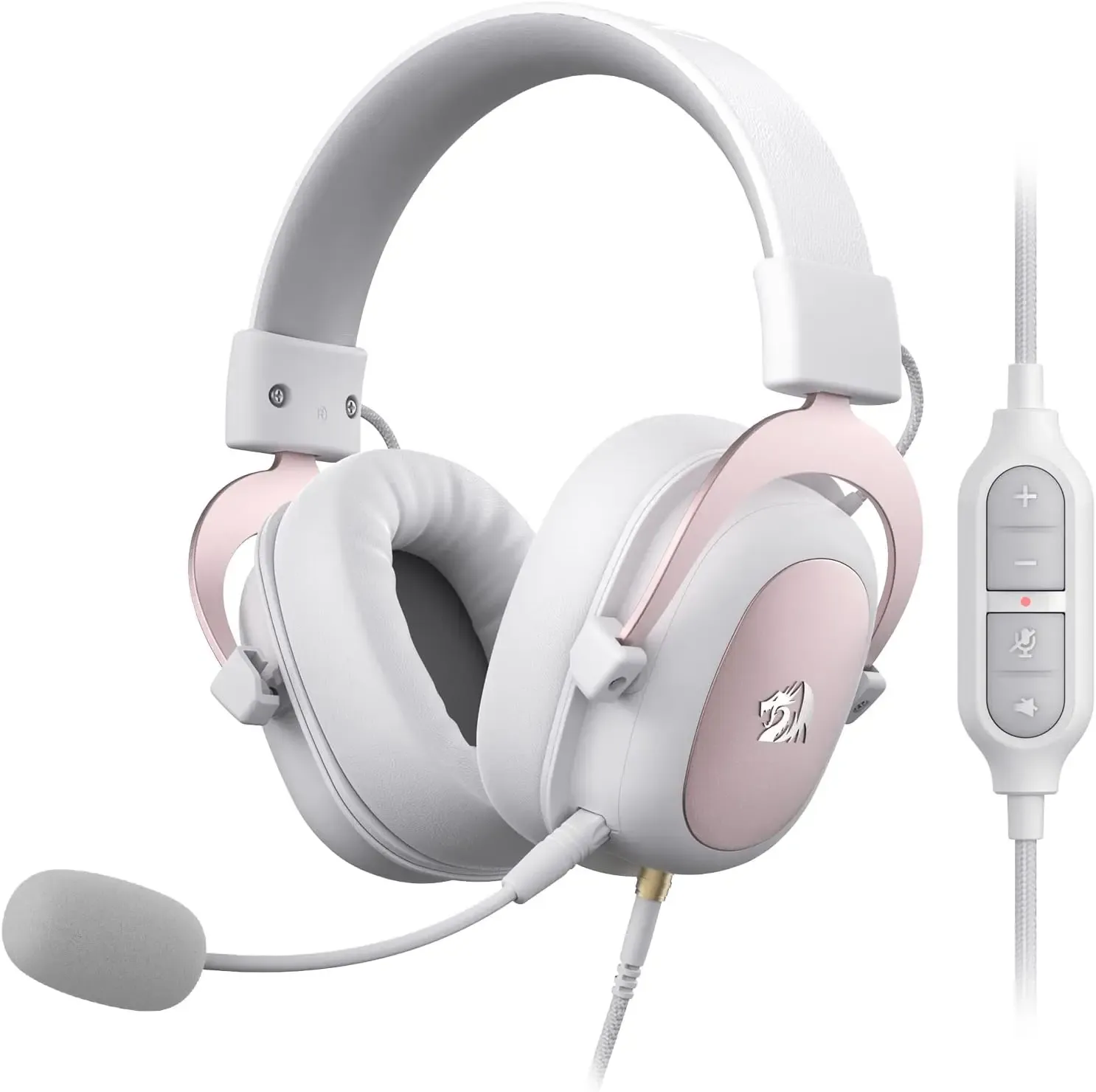 אוזניות גיימינג חוטיות Redragon H510 Zeus White עם סראונד 7.1
