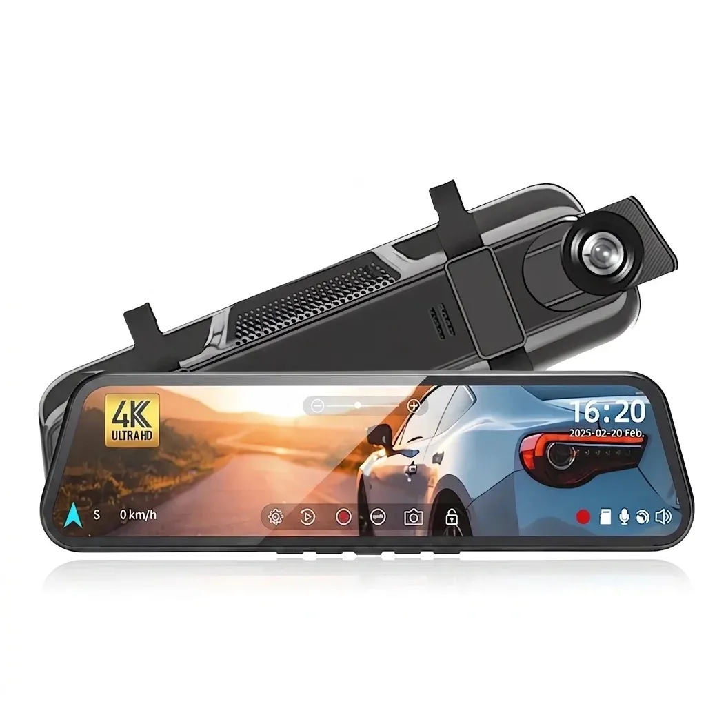 מראת דרך 10 אינץ׳ 4K עם מצלמה כפולה