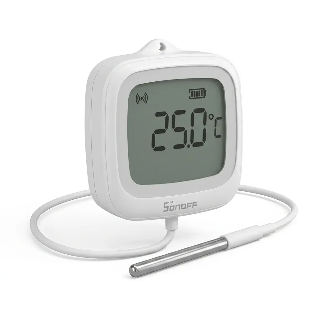 מדחום חכם Zigbee עם מסך LCD ובדיקה עמידה למים לבית ולמקררים