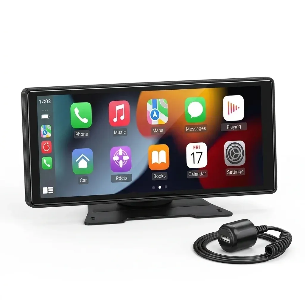 מסך מראה לרכב עם מתאם USB